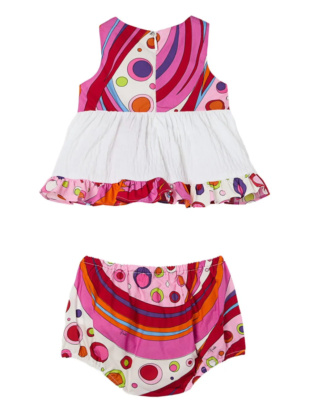 PUCCI Junior Fontane shorts met ruches Wit
