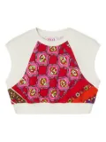 PUCCI Junior patchwork crop top - White