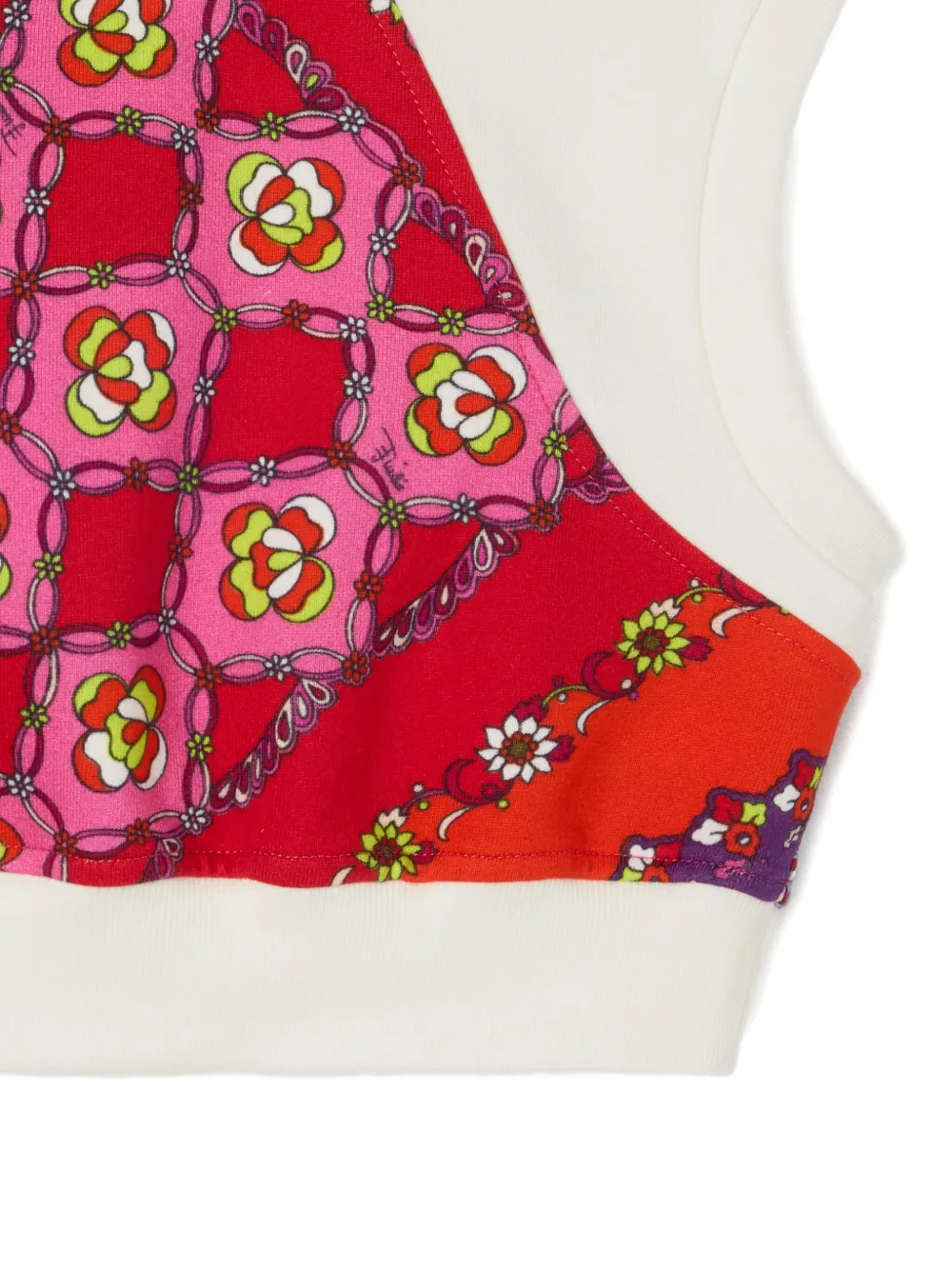 PUCCI Junior Cropped top met patchwork Wit