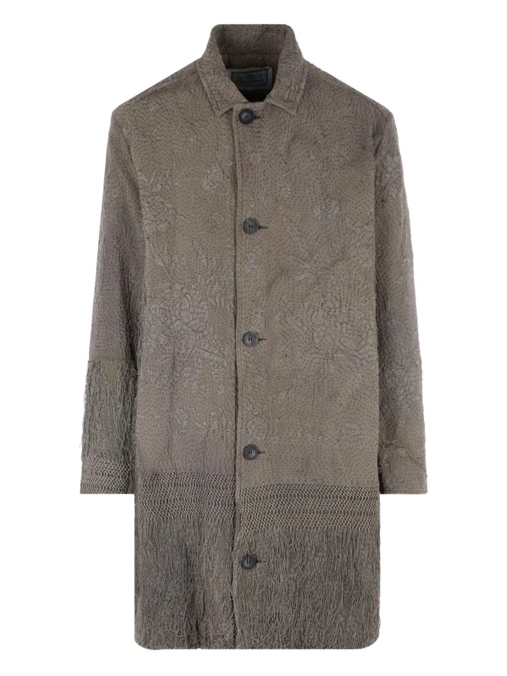 By Walid embroidered-fringe coat | Brown | Image 1