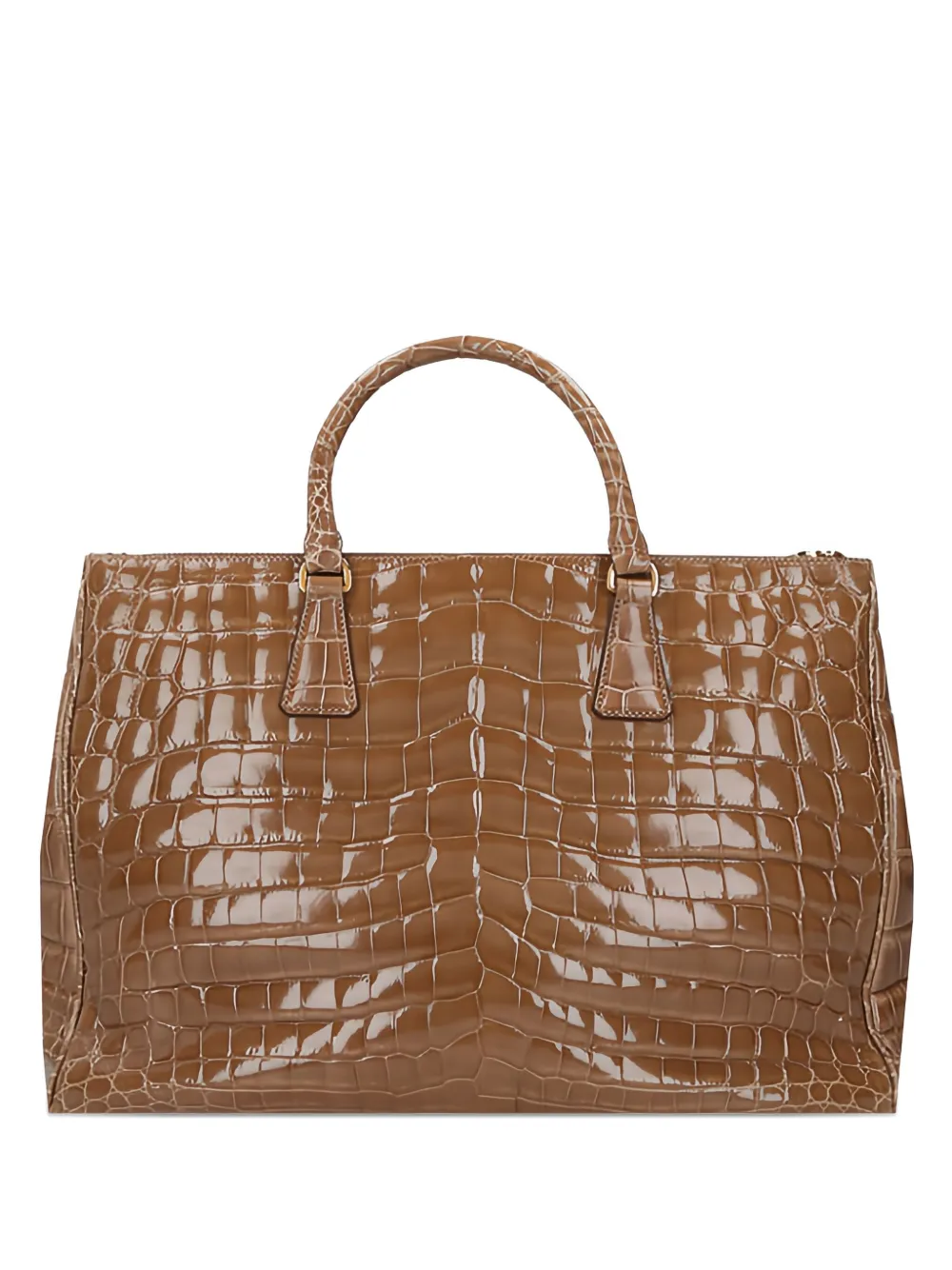 Prada Handtas met krokodillen-reliëf Bruin