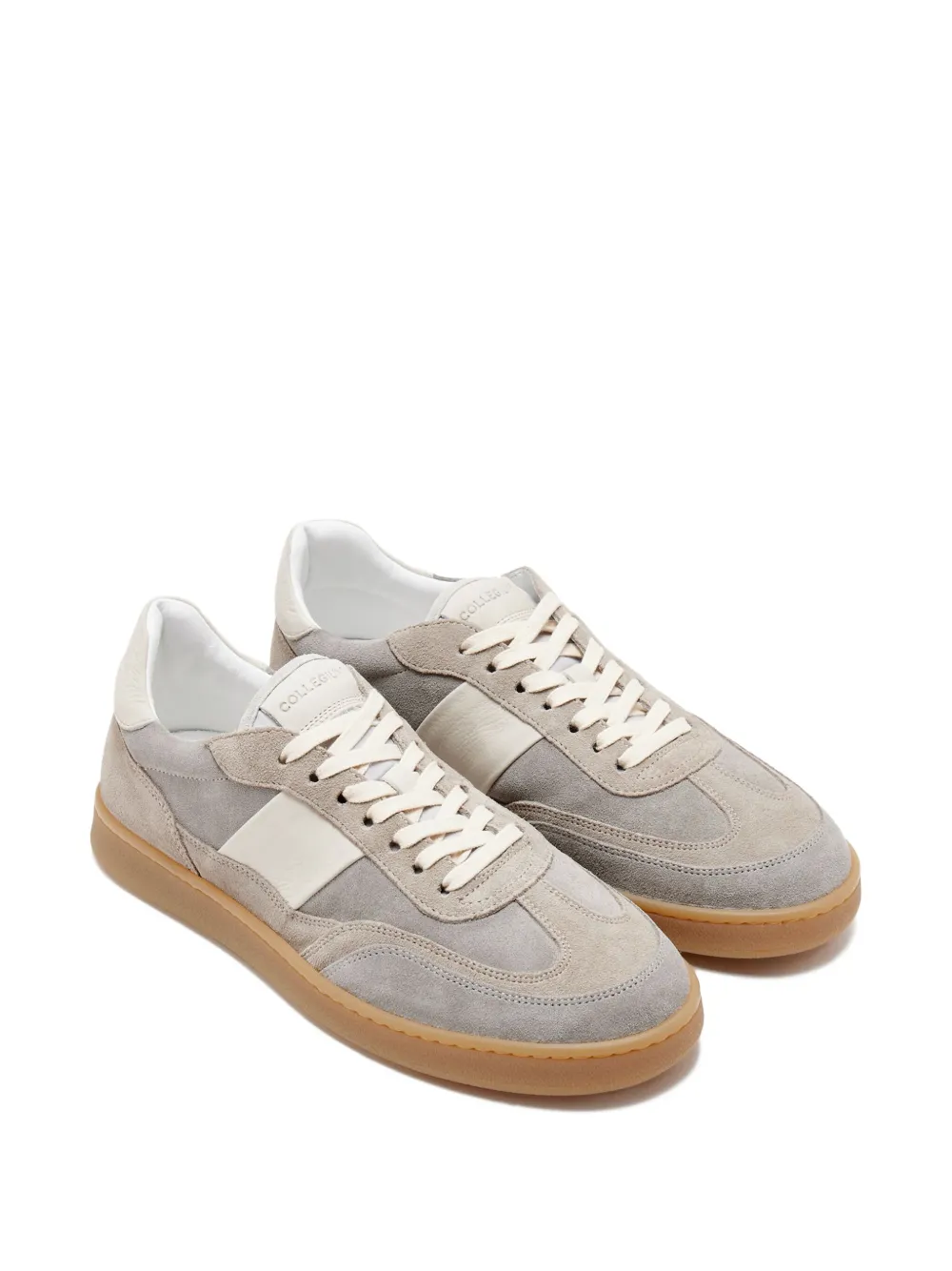 Collegium Pillar Court II suede-leather panel sneakers | Low-Tops | Image 2