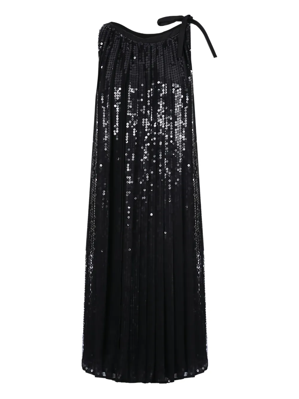 Prada sequin-embellished pleated dress Zwart