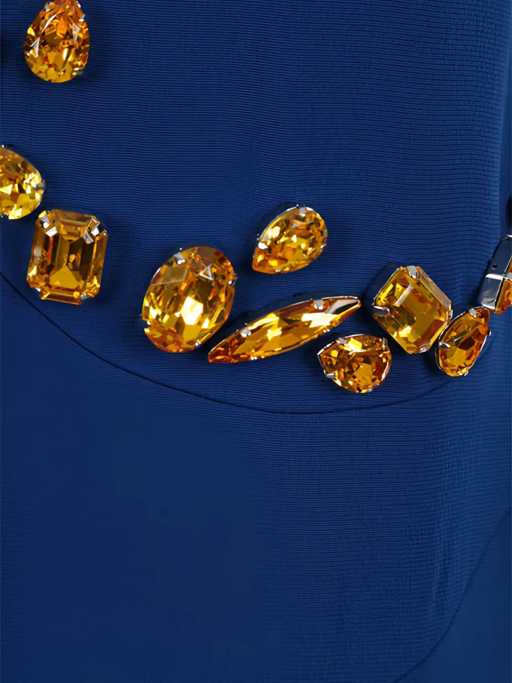 Prada crystal-embellished V-neck dress Blauw