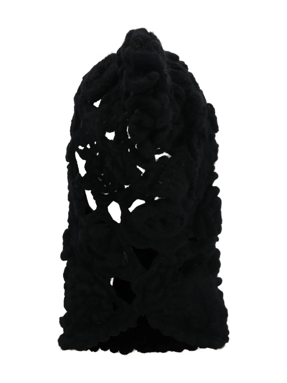 Comme des Garçons TAO floral back-slit balaclava | Black | Image 1