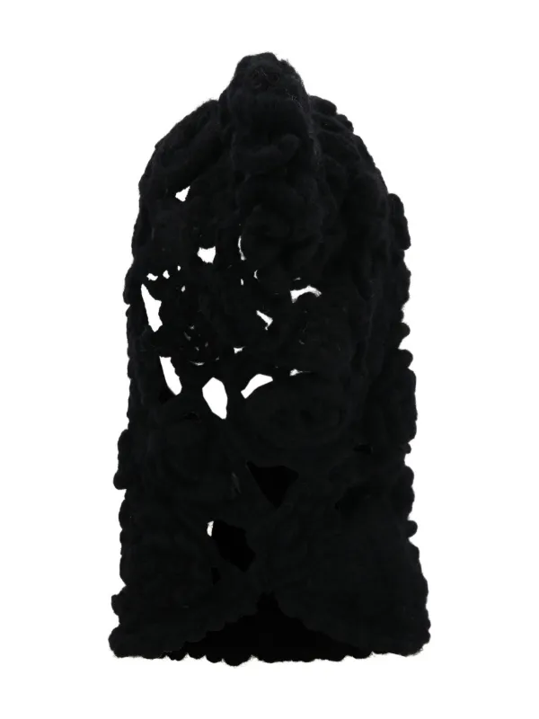 tao COMME des GARÇONS バラクラバ Comme Des Garçons TAO Floral back-slit Balaclava | ブラック