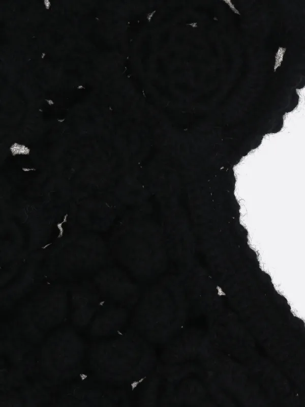 tao COMME des GARÇONS バラクラバ Comme Des Garçons TAO Floral back-slit Balaclava | ブラック