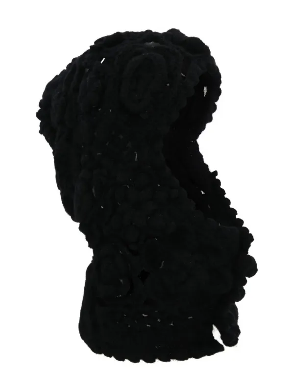 tao COMME des GARÇONS バラクラバ Comme Des Garçons TAO Floral back-slit Balaclava | ブラック