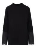 Comme des Garçons TAO embellished-sleeve jersey top - Black