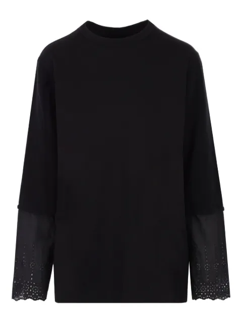 Comme des Garçons TAO embellished-sleeve jersey top
