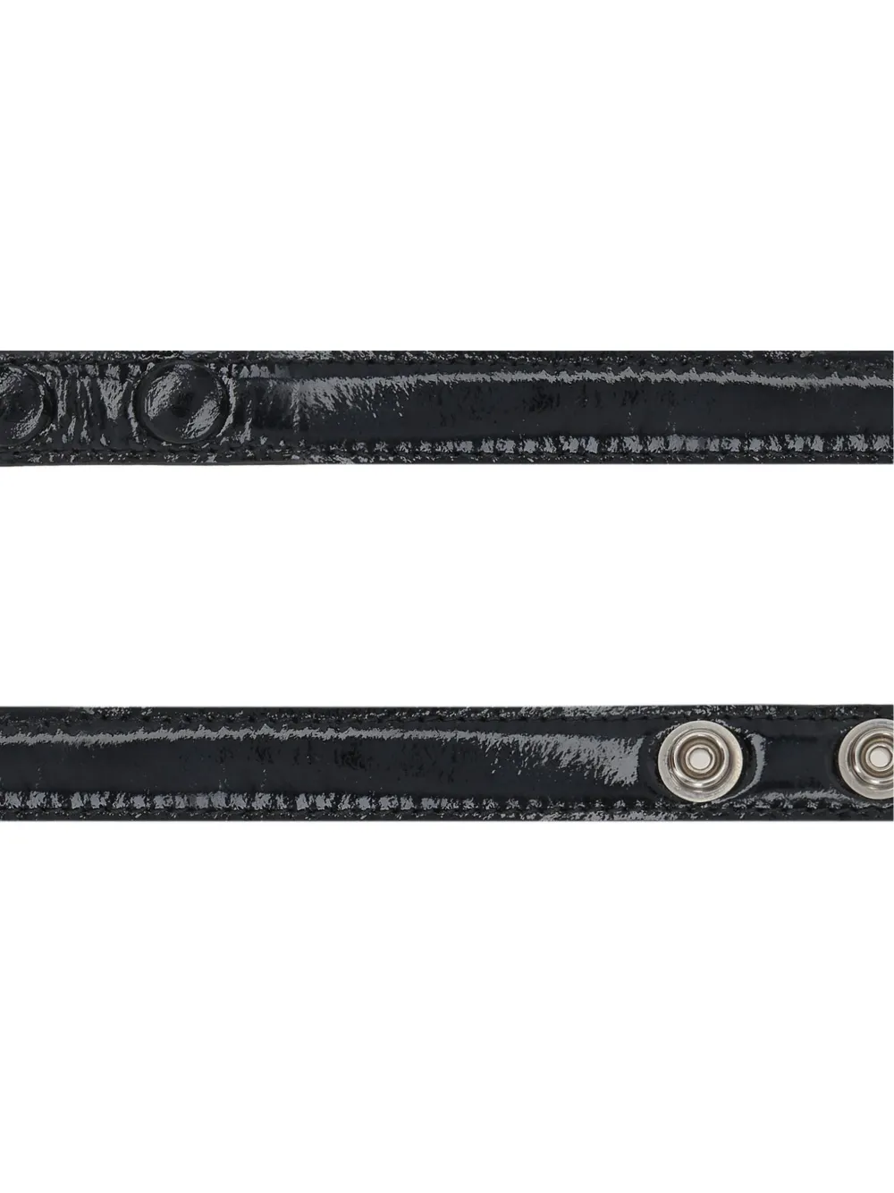 10 CORSO COMO patent leather snap-button belt Zwart