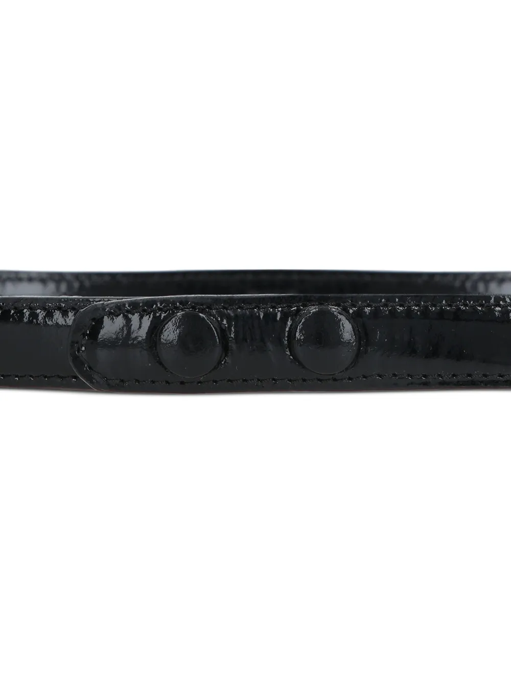 10 CORSO COMO patent leather snap-button belt Zwart