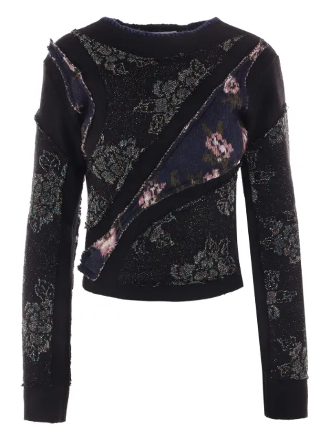 Rave Review floral-patchwork pullover