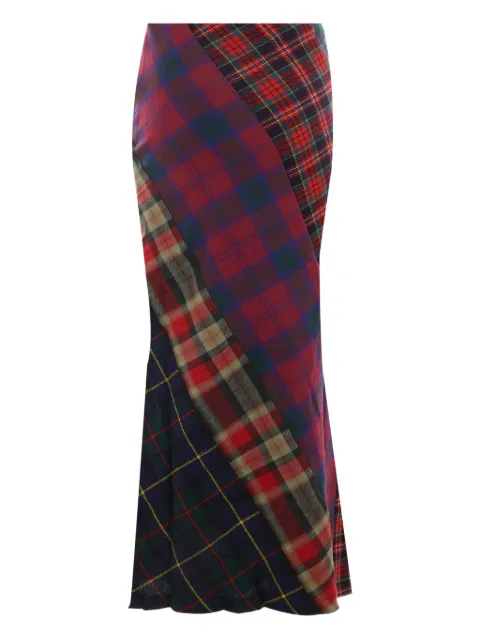 Rave Review patchwork checked skirt