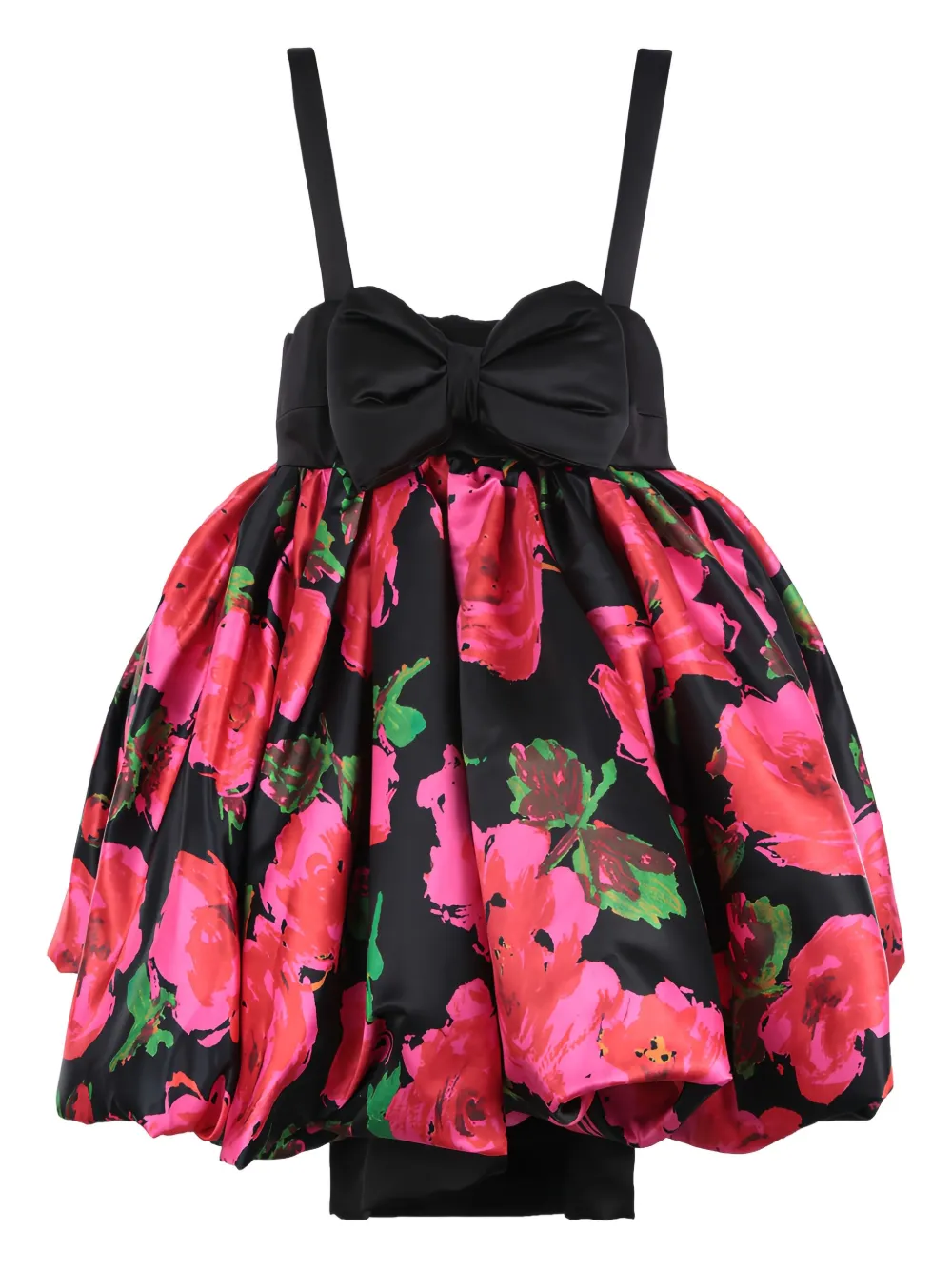 Richard Quinn bow-detail bubble mini dress - ブラック Richard Quinn bow-detail bubble mini dress - ブラック