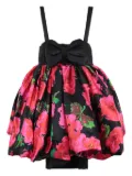 Richard Quinn bow-detail bubble mini dress - Black