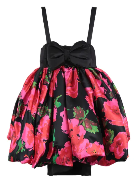 Richard Quinn bow-detail bubble mini dress