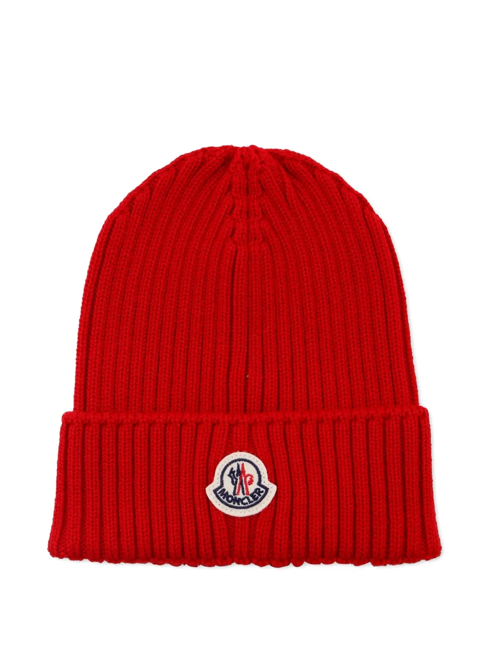 Moncler Enfant Geribbelde muts Rood