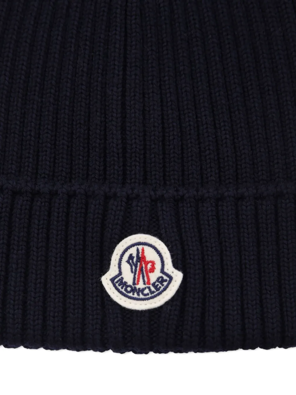 Moncler Enfant Ribgebreide muts Blauw