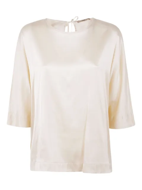 Nuur top de seda con moño en el cuello