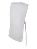Nuur asymmetric draped blouse - White