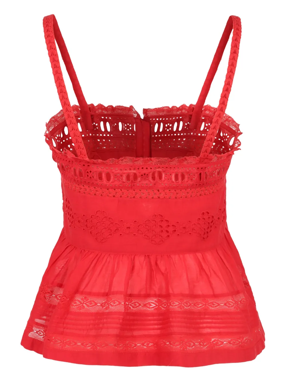 MARANT ÉTOILE lace-insert cotton top | Vests & Tank Tops | Image 2