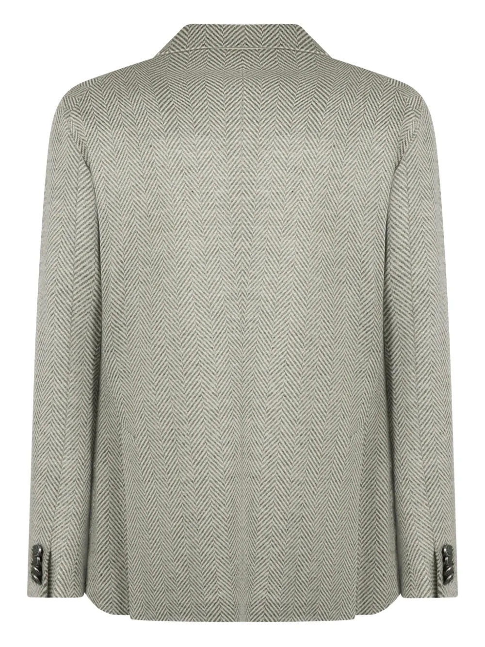 Tagliatore herringbone-pattern single-breasted blazer Groen
