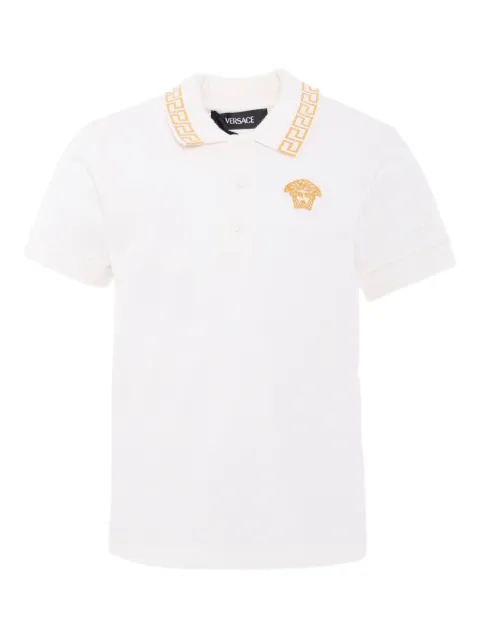 Versace Kids embroidered logo polo shirt