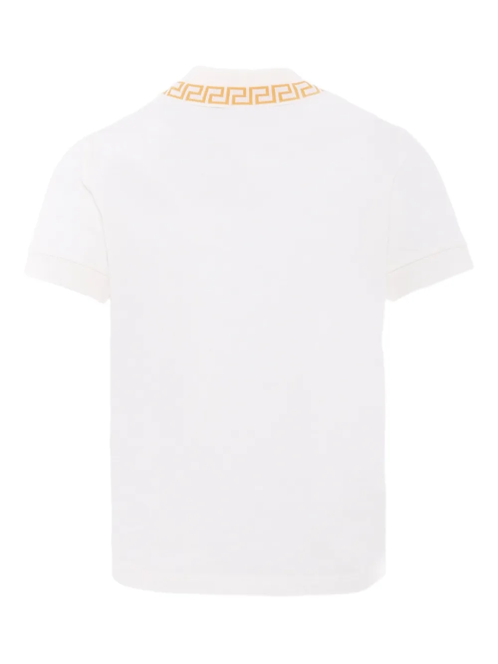 Versace Kids embroidered logo polo shirt Wit
