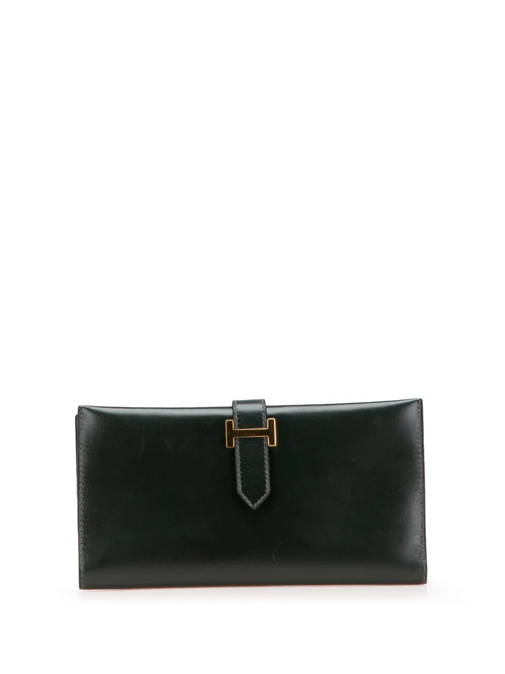 Hermès Pre-Owned 1995 Box Calf Bearn Wallet long wallets | Green | Image 1