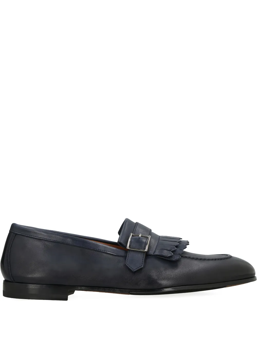Doucal's fringed buckle loafers Blue