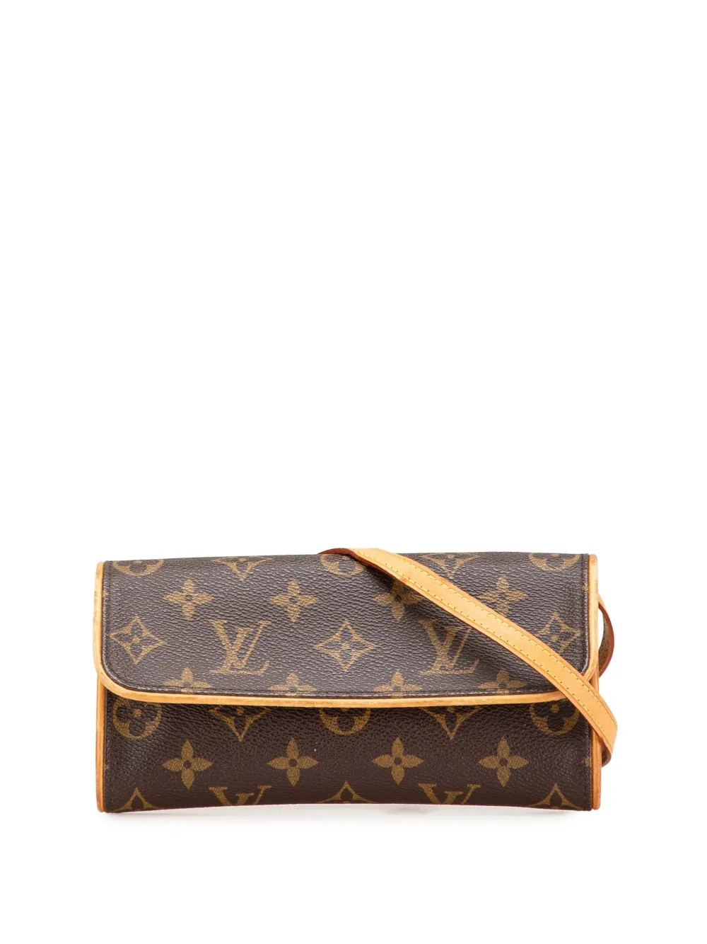 Louis Vuitton Pre-Owned 2001 モノグラム ポシェットツイン PM ショルダーバッグ - ブラウン Louis Vuitton Pre-Owned 2001 モノグラム ポシェットツイン PM ショルダーバッグ - ブラウン