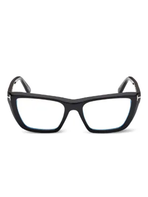 TOM FORD Eyewear スクエアメガネフレーム | ブラック | FARFETCH JP