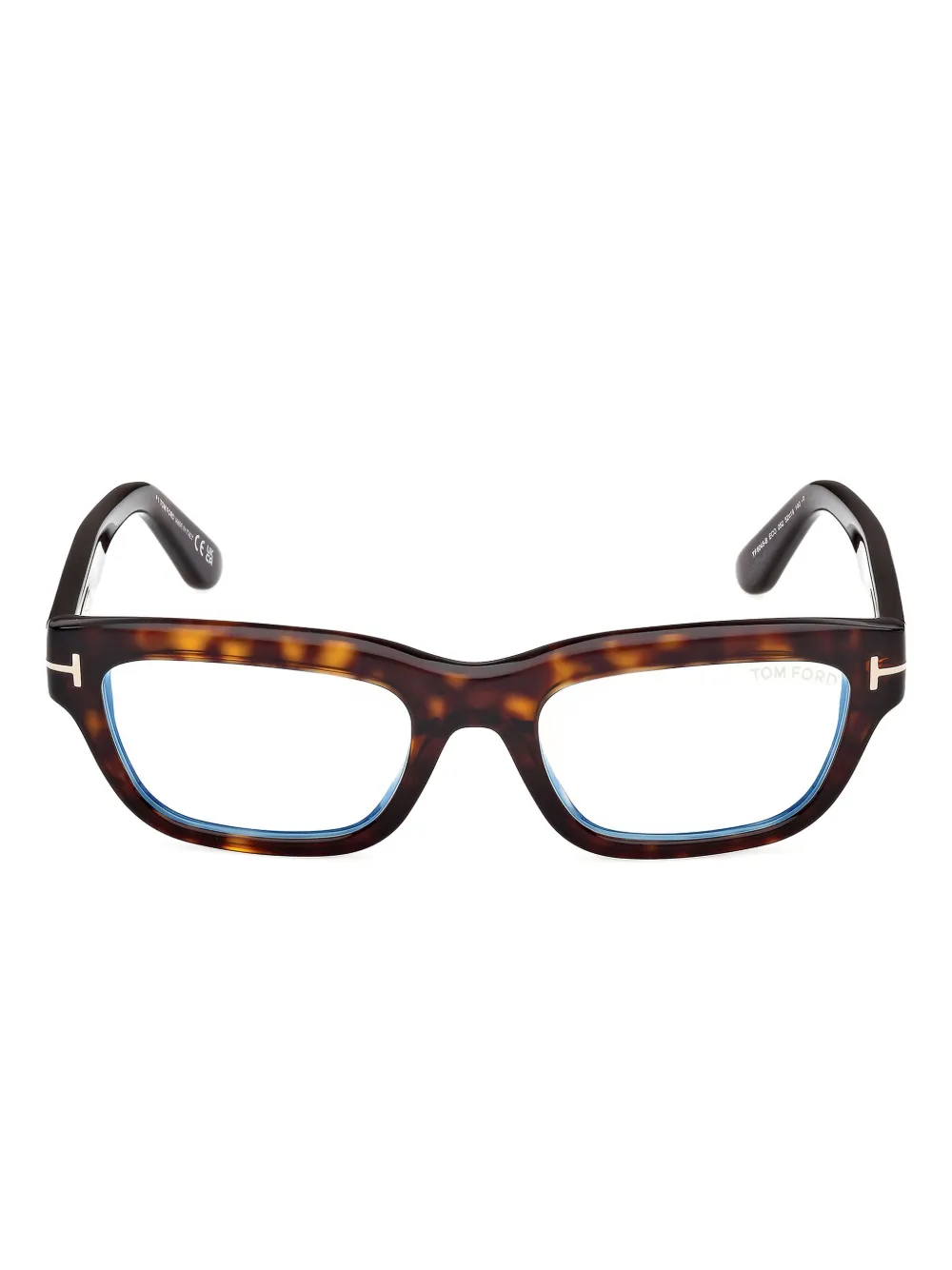 Tom Ford Tortoiseshell Rectangular Glasses In Brown