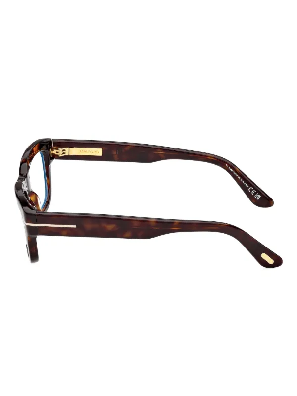 TOM FORD Eyewear トータスシェル スクエア眼鏡フレーム | ブラウン 