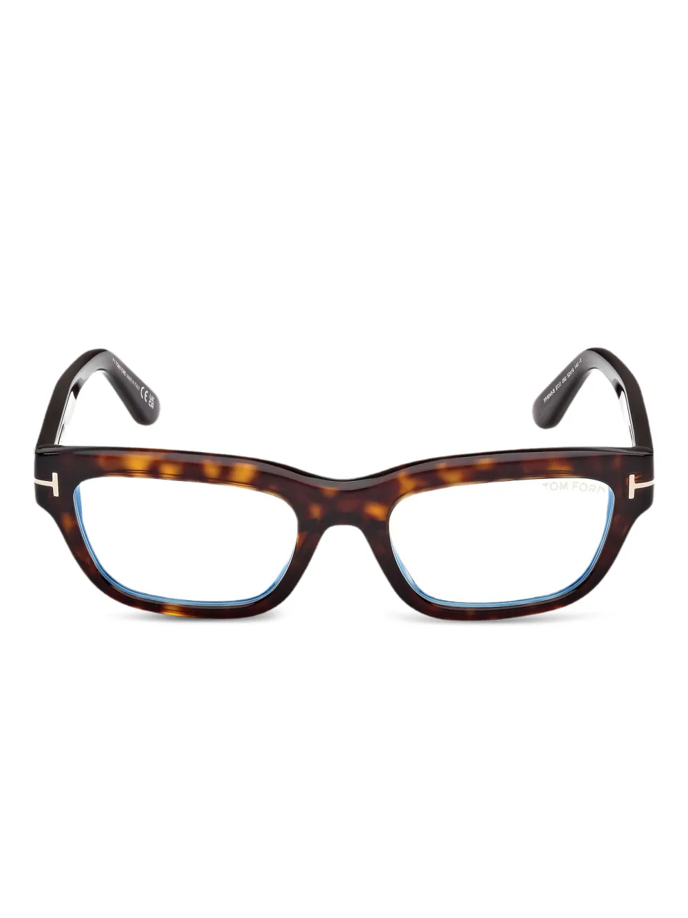 TOM FORD Eyewear tortoiseshell rectangular glasses | Brown | Image 1