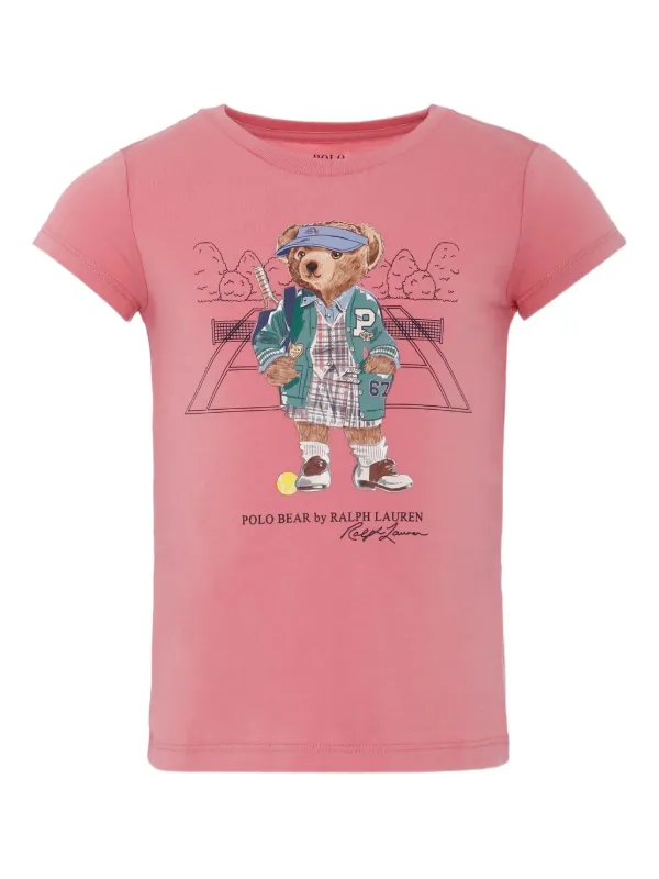 Polo Ralph Laurenポロラルフローレン ポロベア ピンク Tシャツ POLO RALPH LAUREN KIDS ポロベア Tシャツ | ピンク | FARFETCH JP