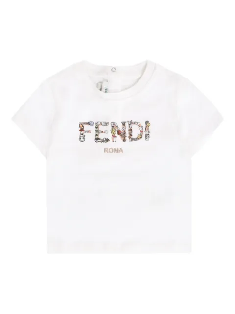 Fendi Kids graphic-logo T-shirt