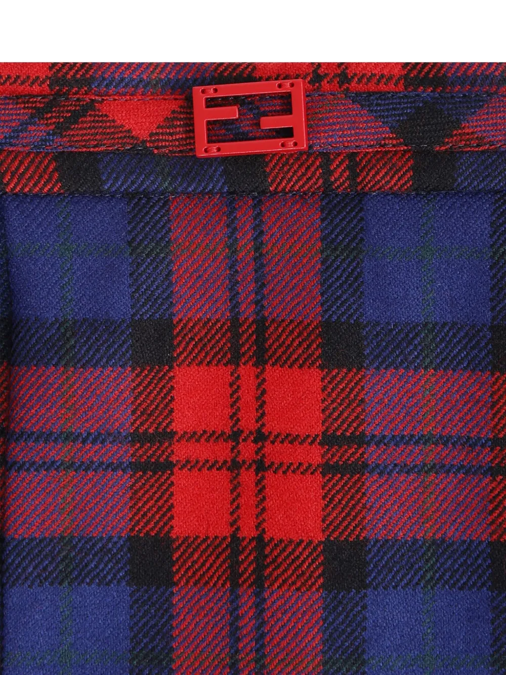 Fendi Kids Geruite mini-rok Rood