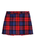Fendi Kids plaid-pattern mini skirt - Red