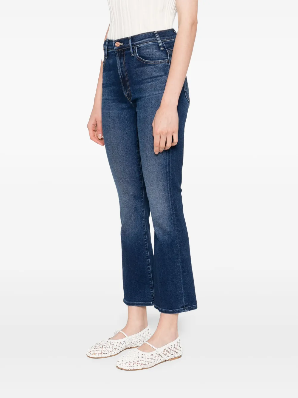 MOTHER Jeans van katoenblend Blauw