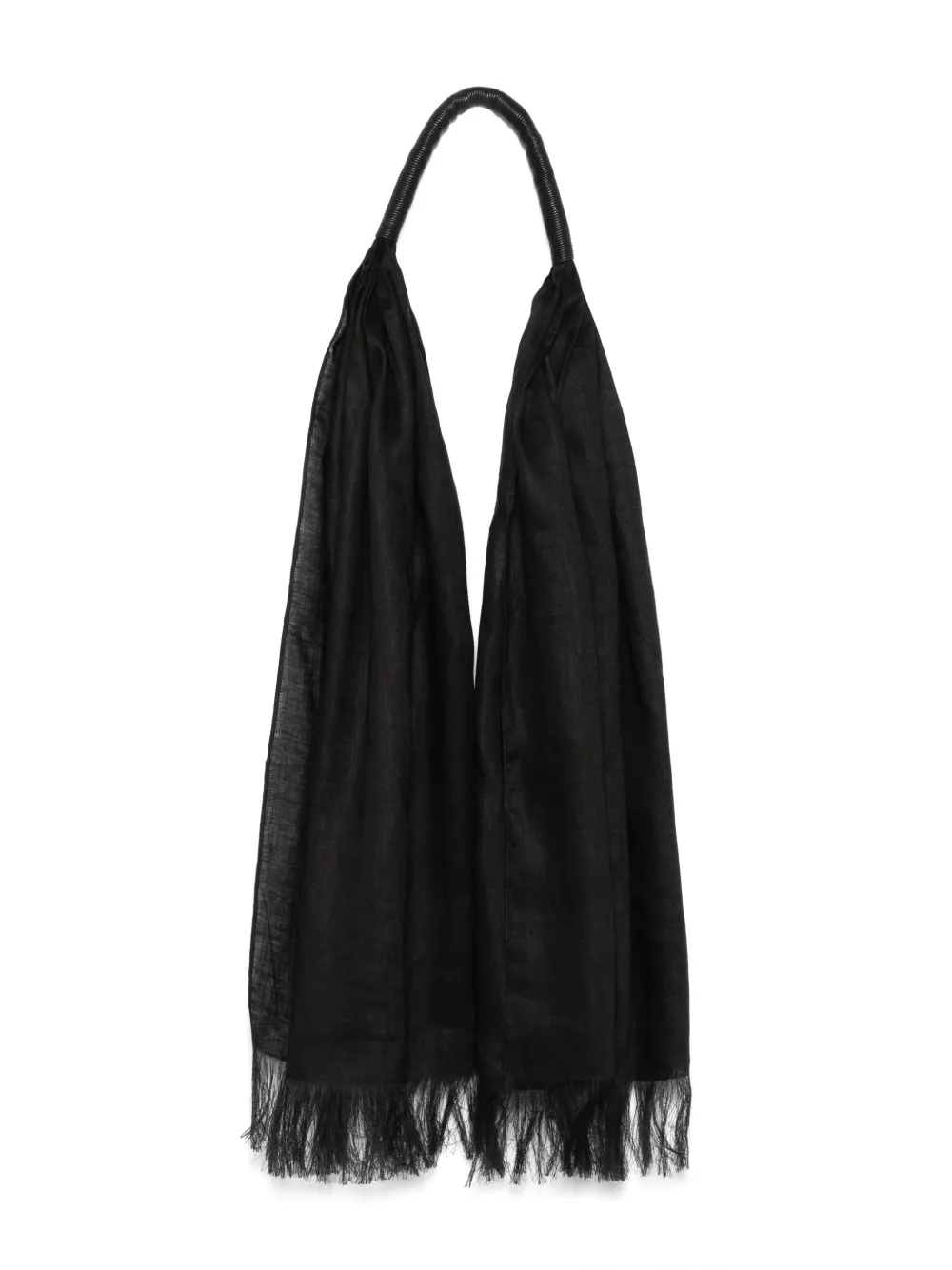 Issey Miyake fringed scarf | Black | Image 1