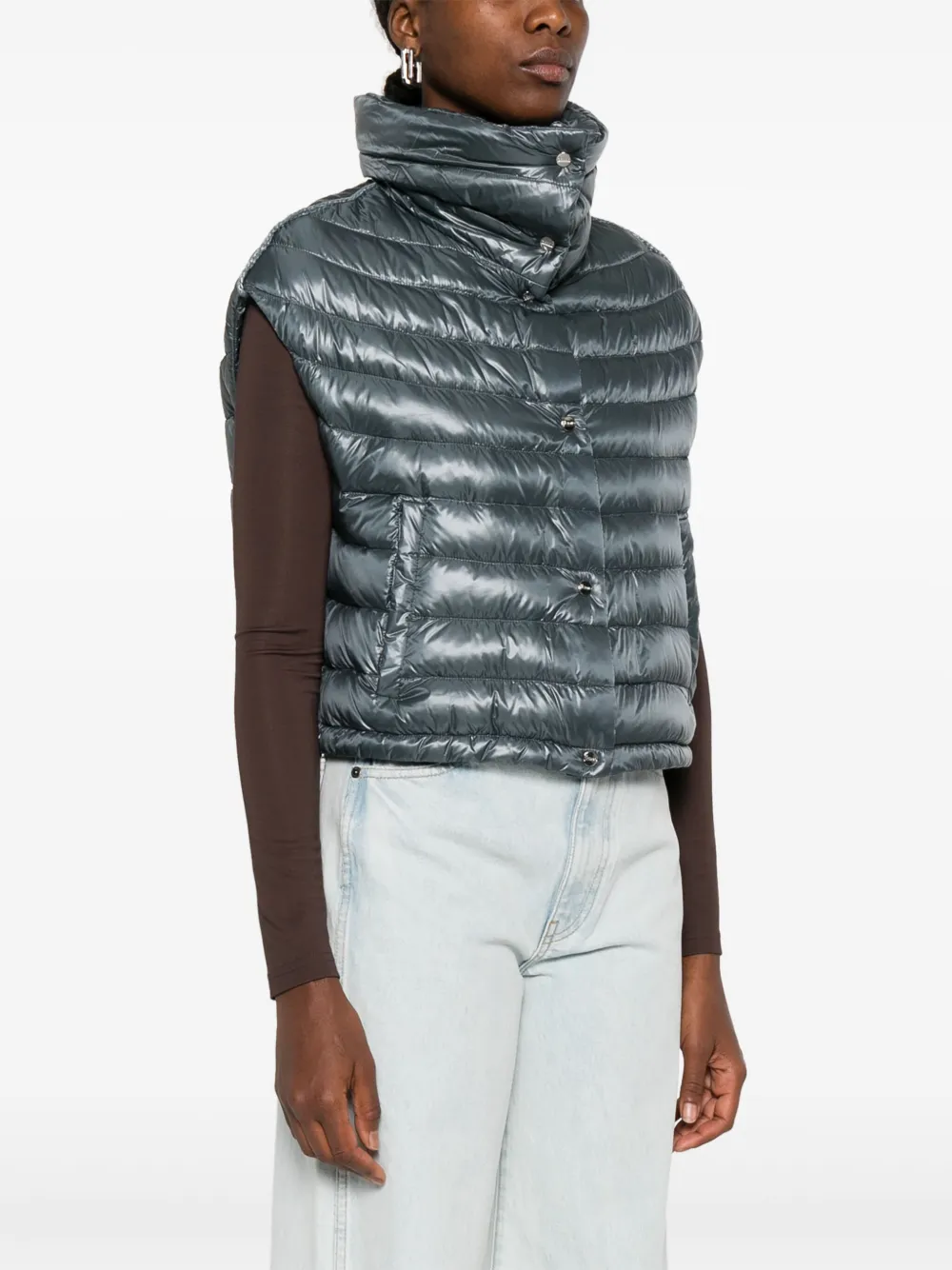 Herno Bodywarmer met hoge hals Blauw
