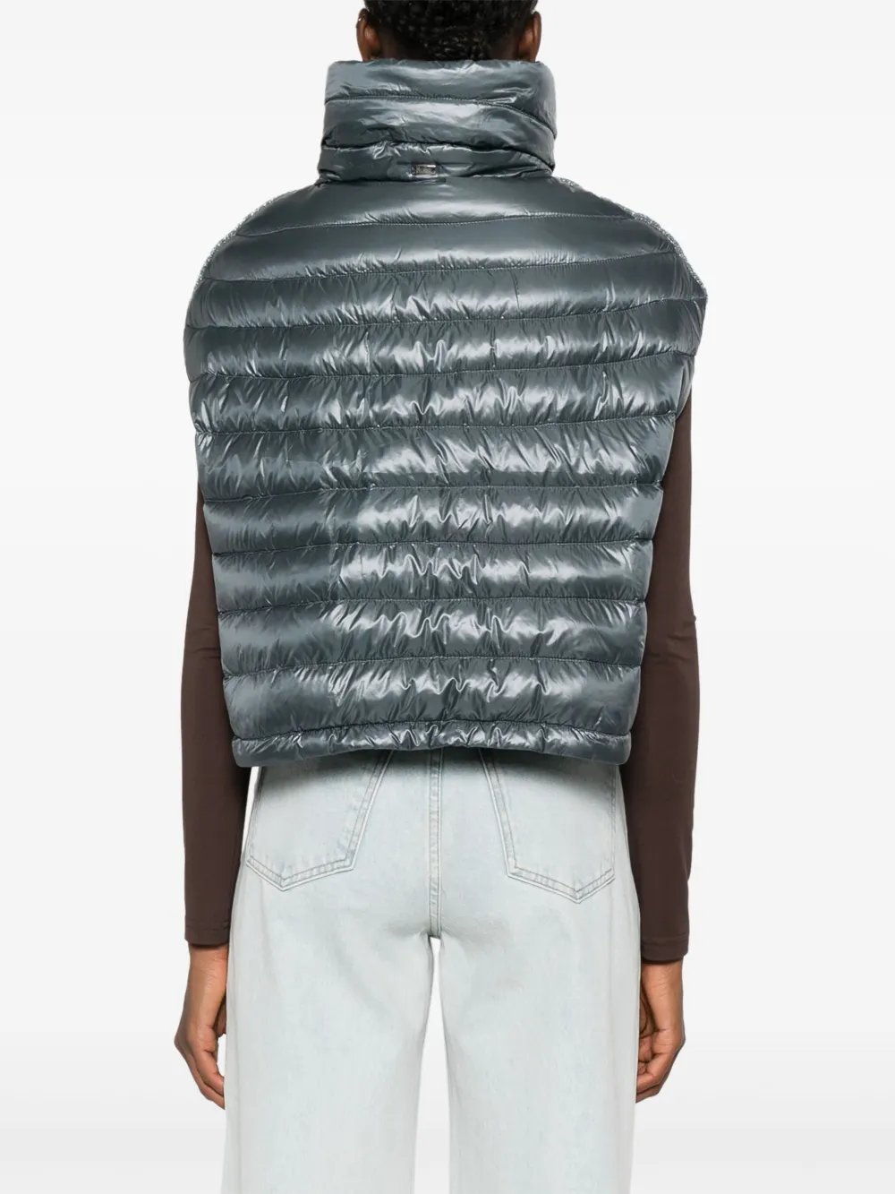 Herno Bodywarmer met hoge hals Blauw