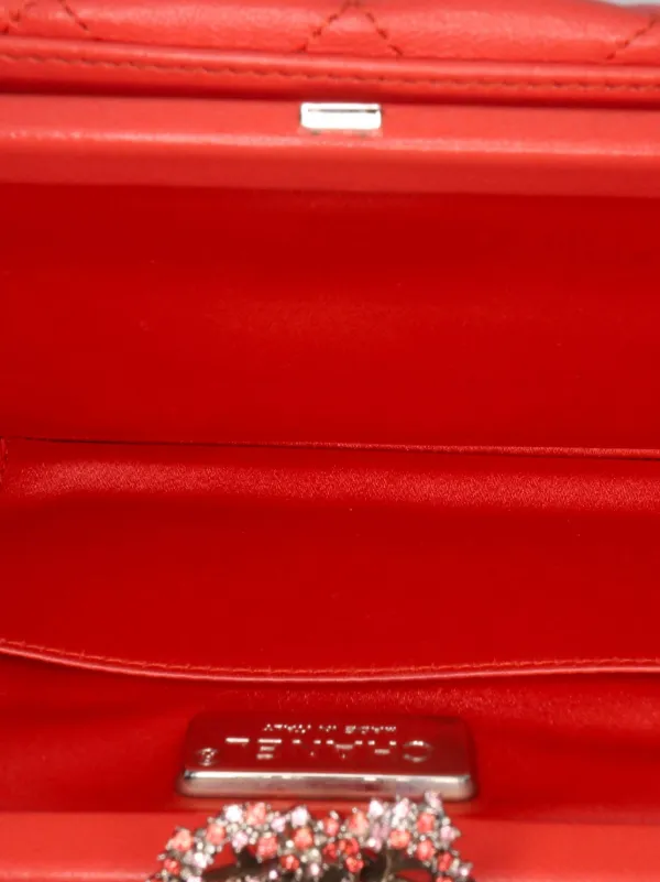 CHANEL Pre-Owned 2014-2015 マトラッセ ラムスキン クリスタル