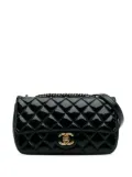 CHANEL Pre-Owned 2015-2016 Paris-Salzburg Medium Patent Goatskin CC Eyelet Flap crossbody bag - Blue