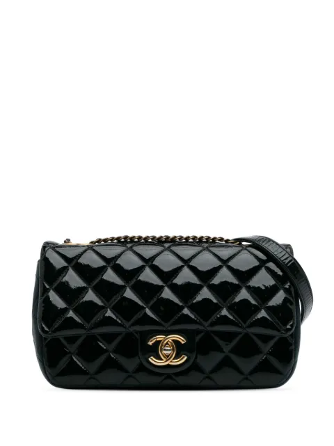 CHANEL Pre-Owned 2015-2016 Paris-Salzburg Medium Patent Goatskin CC Eyelet Flap crossbody bag