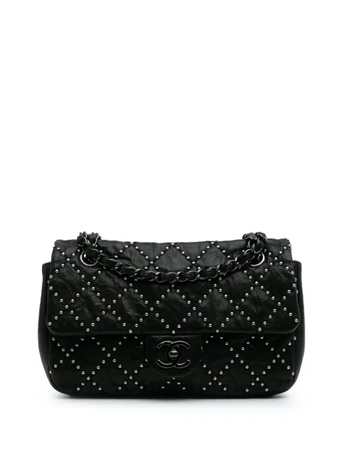 CHANEL Pre-Owned 2014 Washed Lambskin Studded Metal Beauty Flap shoulder bag