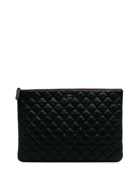 CHANEL Pre-Owned 2013-2014 Large Quilted Caviar O Case clutch bag