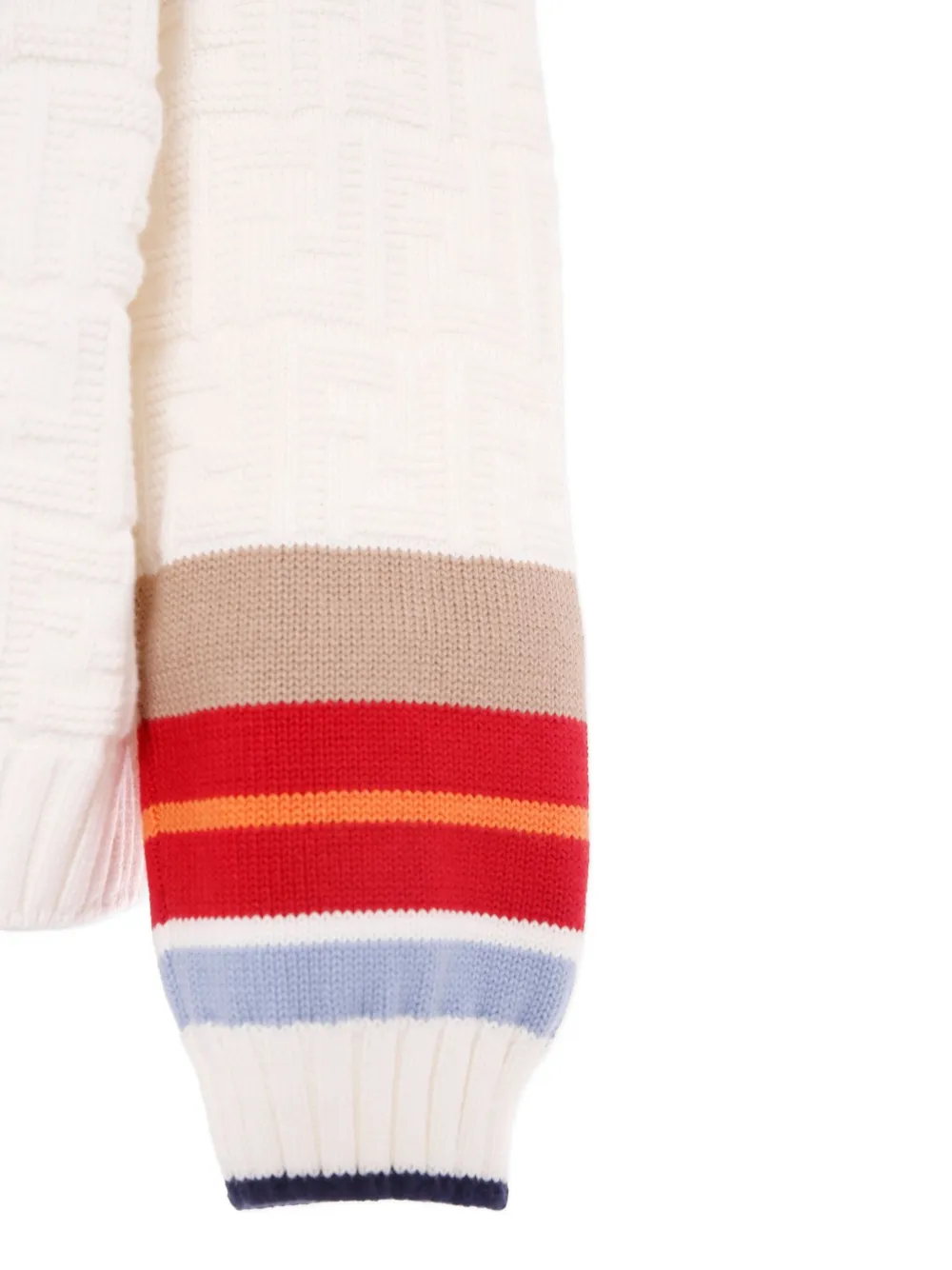 Fendi Kids stripe-detailing cardigan Wit